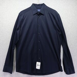 Eton Shirt Mens Medium Contemporary Casual Button Up Navy Blue Long Sleeve NWT‎